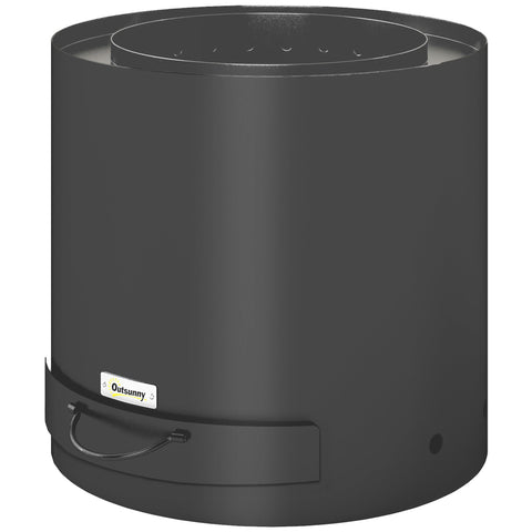 Rootz Fire Bowl - Outdoor Fireplace - Stainless Steel Fire Pit - Portable & Easy Clean - 45cm x 42cm - Black