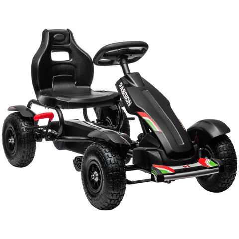Rootz Children's Go-Kart - Adjustable Seat - Handbrake - Go karts & pedal vehicles - Plastic - Metal - Black - 121 x 58 x 61 cm