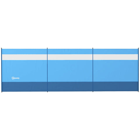 Rootz Mobile Foldable Camping Windbreak - Privacy Screen - Wind Protection - Easy Setup - 440cm x 140cm - Includes Carry Bag & Steel Poles