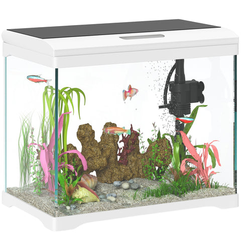 Rootz 17L Tropical Aquarium - Fish Tank - LED Light Aquarium - Easy Maintenance - 35cm x 21cm x 31cm