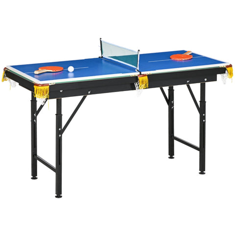 Rootz 2-in-1 Pool Table and Table Tennis Table - Billiards Table - Ping Pong Table - Effortless Switching - Stylish Design - Height Adjustable - 140cm x 63cm x 60-80cm - MDF, Steel, Plastic
