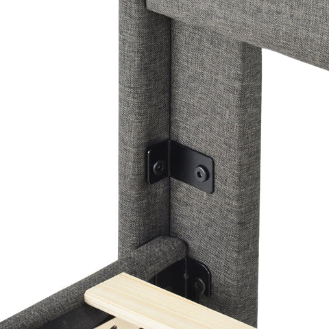 Rootz Single Bed - Modern Bed - Stylish Bed Frame - Padded Headboard - Comfort & Style - 96L x 209W x 111H cm