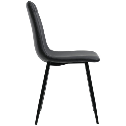 Rootz Faux Leather Dining Chairs - Dining Room Chairs - Kitchen Chairs - Exceptional Comfort - 43L x 40W x 86H cm