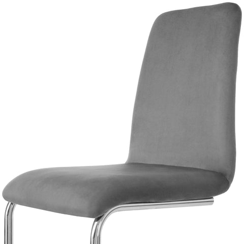 Rootz Cantilever Dining Chairs - Velvet Sitting Chairs - Ergonomic Seating - Optimal Back Support - 47cm x 48.5cm x 93cm