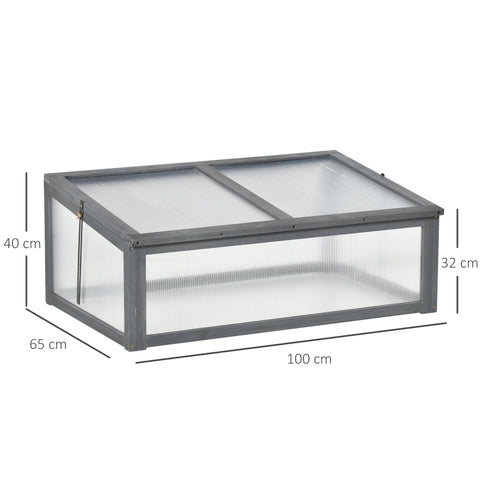 Rootz Mini-Greenhouse - Small Garden Greenhouse - Plant Shelter - Good Light Permeability - 100l x 65b x 40h cm