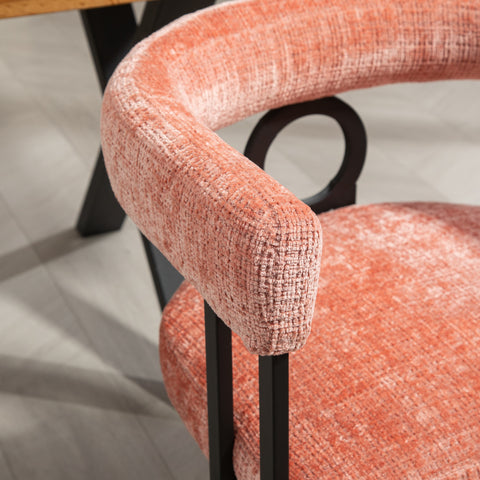 Rootz 2 Piece Set Chenille Dining Chairs - Dining Room Chairs - Office Chairs - Padded Comfort - 60cm x 47cm x 72cm