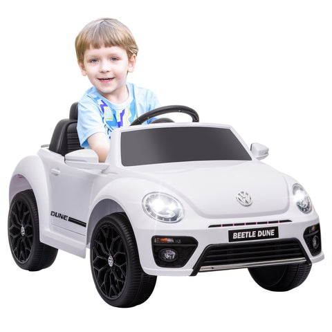 Rootz Children's Electric Car - Kids Ride-On VW Beetle - Electric Vehicle with Remote Control & Music - 97cm x 56.5cm x 46cm