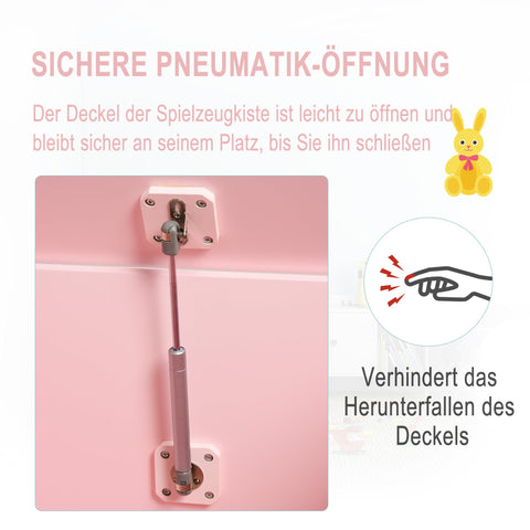 Rootz Toy Chest Children's Bench - Toy Box - Storage Chest - Kid-Friendly MDF - 60cm x 40cm x 48cm