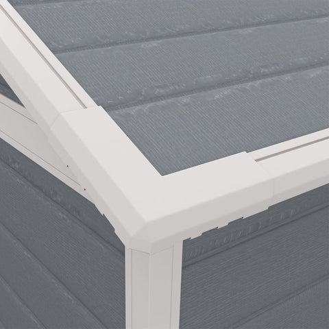 Rootz Metal Garden Shed - Tool Shed - Bicycle Shed - Lockable Double Door - Optimal Ventilation - 1.80 x 1.30 x 2.10m - Aluminum Frame - Gray