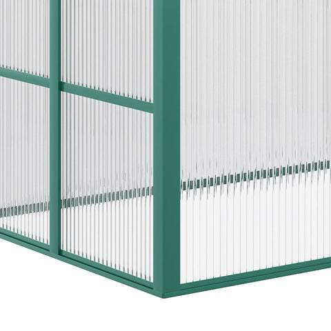 Rootz All-Season Greenhouse - Cold Frame - Gardening Shelter - Adjustable Roof Windows - Maximum Light Transmission - Rust-Proof Aluminum Frame - 130cm x 70cm x 61cm