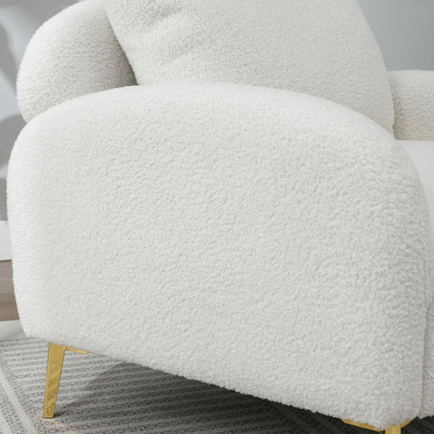 Rootz Teddy Velvet Living Room Chair - Elegant Seating - Comfortable Chair - Ergonomic Support - 75.5cm x 75.0cm x 81.0cm