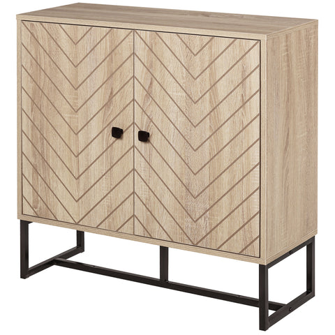 Rootz Buffet Cabinet - Sideboard - Storage Unit - Modern Design - 80L x 29.5W x 80H cm - Ample Storage & Durable MDF