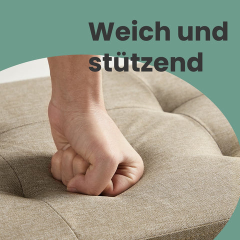 Rootz Seat with Storage - Seat Chest - Bench with Storage - 131L Capacity - 38 x 110 x 38cm - Brown Linen Look