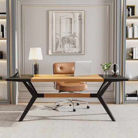 Rootz Modern Office Desk - Executive Desk - Computer Workstation - Spacious Surface - 160cm x 80cm x 75cm