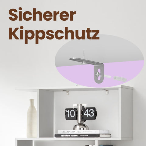 Rootz 6-Tier Bookcase - Bookshelves - Room Divider - Space-Saving Storage - 70 x 24 x 190.5 cm