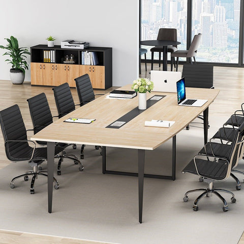 Rootz 8FT Conference Table - Meeting Table - Boardroom Table - Elegant Design -240cm x 120cm x 75cm