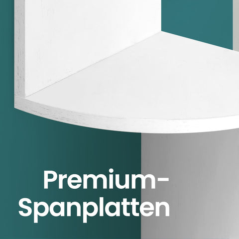 Rootz 5 Level Corner Shelf - Wall Shelf - Floating Shelf - Space-Saving Design - 20 x 127.5 x 20 cm
