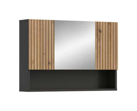 Rootz Mirror Cabinet - Bathroom Storage - Wall Unit - Ample Space - 80cm x 55cm x 17cm