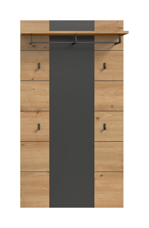 Rootz Artisan Reproduction Entryway Panel - Wall Organizer - Coat Rack - Easy Installation - 141 x 80 x 29 cm