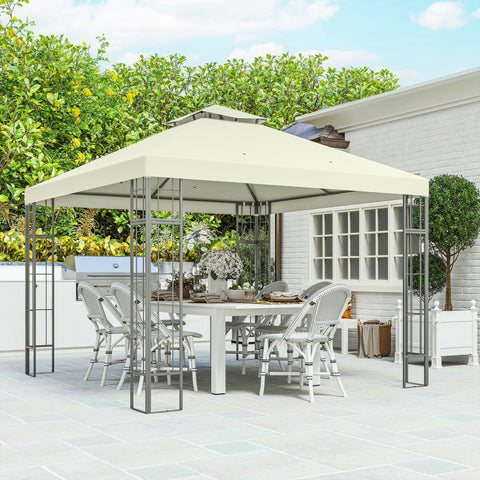 Rootz Garden Pavilion - Gazebo - Outdoor Canopy - UV30+ Protection - 3x3m - White