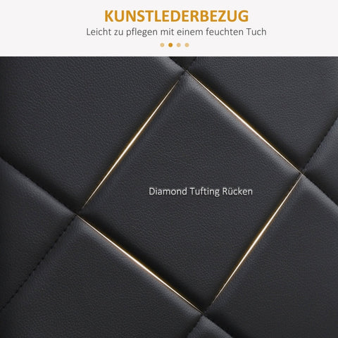 Rootz Set of 4 Dining Room Chairs - Kitchen Chairs - Modern Design - Optimal Support - Maximum Comfort - Durable and Robust - 41cm x 50cm x 97cm - Black