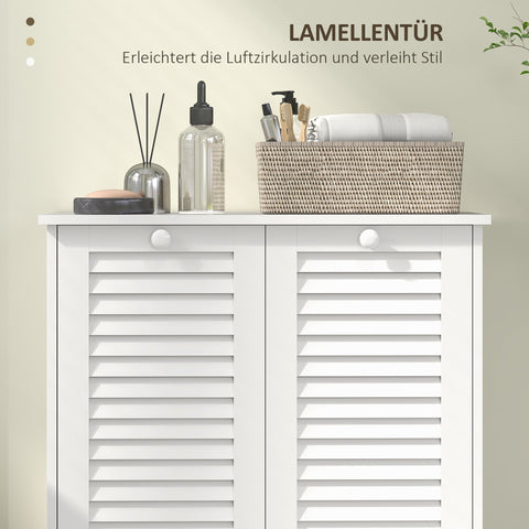 Rootz Washing Cabinet - Laundry Organizer - Sorting Unit - Stylish & Durable MDF - 70 x 38 x 73 cm - White