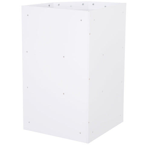Rootz Corner Shelf Storage - Space-Saving Standregal - Cabinet with Drawers - MDF White - Anti-Tilt Stability - 57cm x 57cm x 95cm