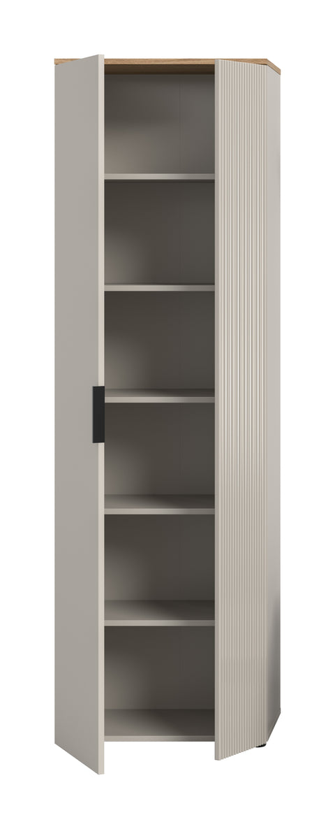 Rootz Wardrobe - Storage Cabinet - Brown - Easy Assembly - 60 x 195 x 36 cm