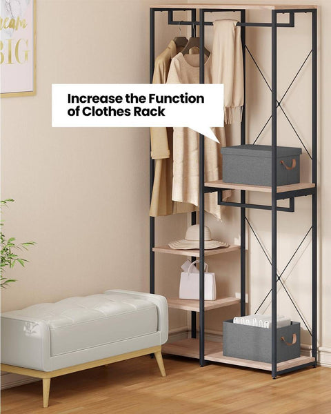 Rootz 3 Piece Set Storage Box with Lid - Fabric Organizer Bins - Collapsible Design - Breathable Material - 20L/27L/36L/51L - Multipurpose - 1x 20L, 1x 27L, 1x 36L, 1x 51L - Gray