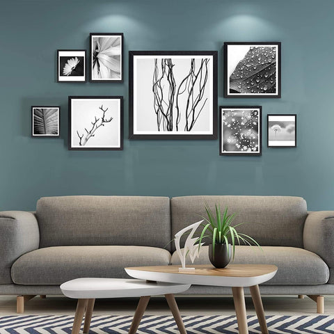 Rootz 3 Piece Picture Frame Set - Photo Gallery - MDF Frames - Protect Photos - Grey MDF Plate - 20x30 cm