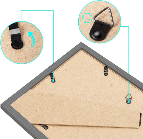 Rootz 3 Set Picture Frame - Photo Gallery - MDF Frames - Black A4 21x29.7cm - Robust & Elegant - Capture Memories