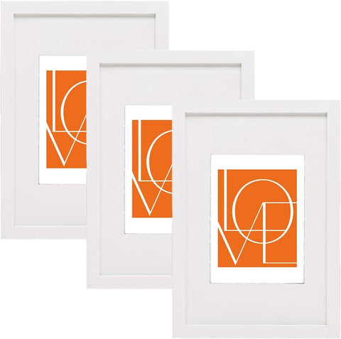 Rootz 3 Set Picture Frame - Photo Gallery - MDF Photo Holder - Durable & Moisture Resistant - 15x20 cm, White