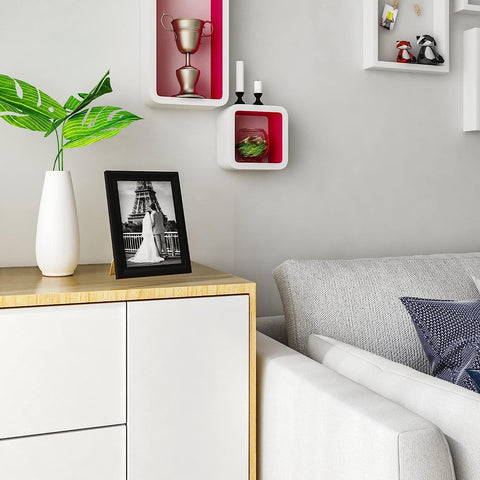 Rootz 3 Set Picture Frames - Artos Style - Photo Frames - Secure Mounting - Solid Wood & Real Glass - Silver - 15x20 cm