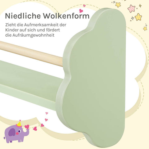 Rootz 3 Piece Set Children's Wall Bookshelf - Kids Room Shelf - Pine Wood MDF - Promotes Organization - 55 x 12.7 x 23cm - Green