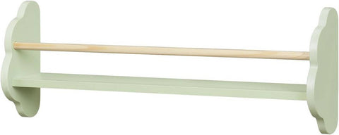 Rootz 3 Set Children's Bookshelf - Kids Room Shelf - Pine Wood Green Shelf - Wall Mounted - Cloud Design - 65 x 12.7 x 23cm