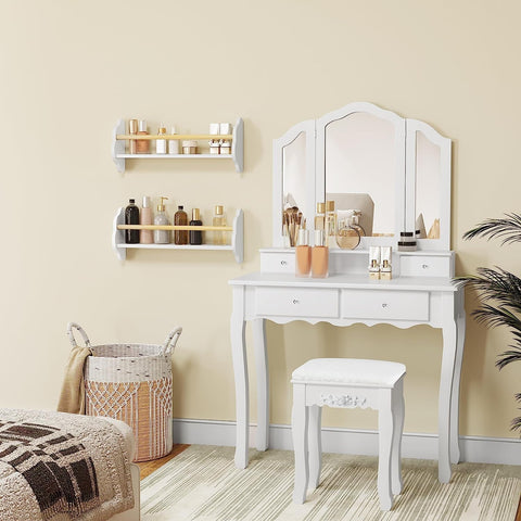 Rootz 3 Set Children's Bookshelf - Kids Room Storage - Wall Mounted Shelves - Pine Wood MDF - Cute Cloud Shape - 55 x 12.7 x 23cm