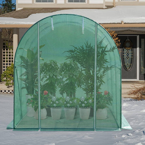 Rootz Premium Large Greenhouse - Garden Enclosure - Plant House - Optimal Growth, Durable, Easy Assembly - 300cm x 200cm x 200cm - Galvanized Steel & PE Mesh