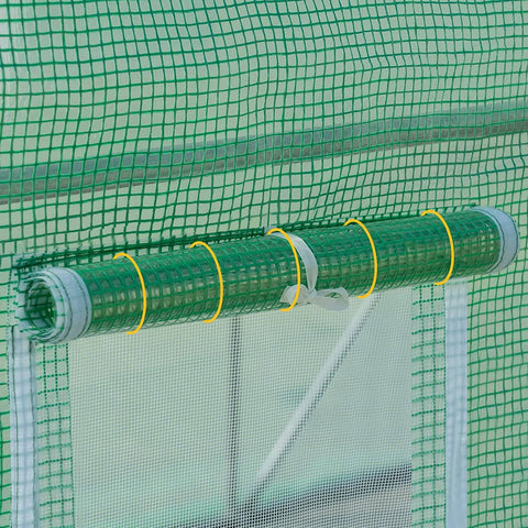 Rootz Premium Large Greenhouse - Garden Enclosure - Plant House - Optimal Growth, Durable, Easy Assembly - 300cm x 200cm x 200cm - Galvanized Steel & PE Mesh
