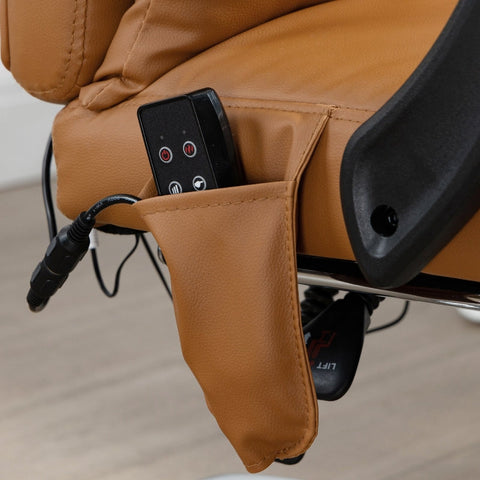 Rootz Massage Office Chair - Task Chair - Desk Chair - Faux Leather - 66cm x 67cm x 115-123cm