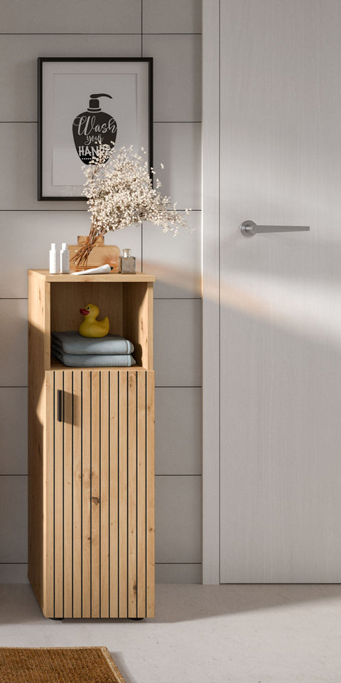 Rootz Bathroom Cabinet - Storage Cupboard - Bathroom Organizer - High-Quality, Easy-Care - 30x95x30cm