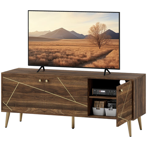 Rootz TV Cabinet - TV Furniture - Media Console - Ample Storage - 130cm x 40cm x 52cm