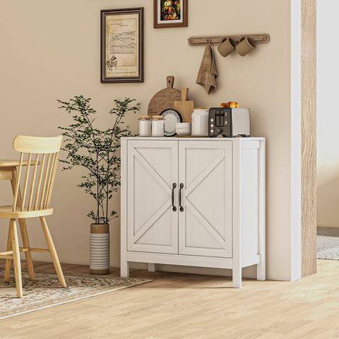 Rootz Buffet Storage Cabinet - Cupboard - Sideboard - Height-Adjustable Shelf - 80W x 35D x 85H cm