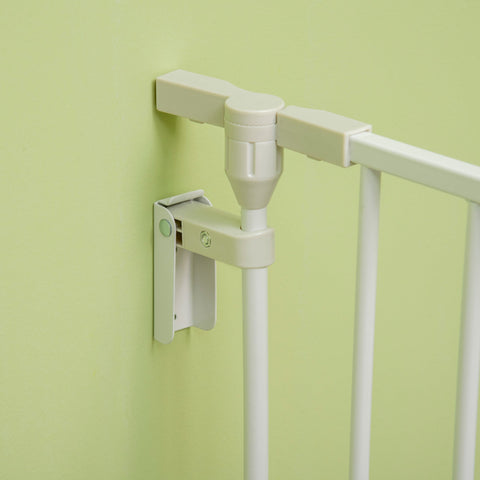 Rootz Modular Folding Dog Park Fence - Pet Safety Gate - Enclosure - Lockable Door - 300L x 74.5H cm Metal PP White