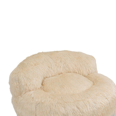 Rootz Bean Bag with Ottoman - Lazy Chair - Cozy Seating - High Comfort Support - 108cm x 103cm x 58cm