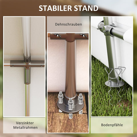 Rootz Device Tent House - Waterproof Storage Shelter - Weatherproof Shelter - UV Resistant - 300cm x 447cm x 255cm