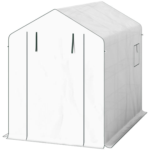 Rootz 3m² Garden Greenhouse - Plant Shelter - Plant Conservatory - UV Resistant - 143 x 215 x 190cm