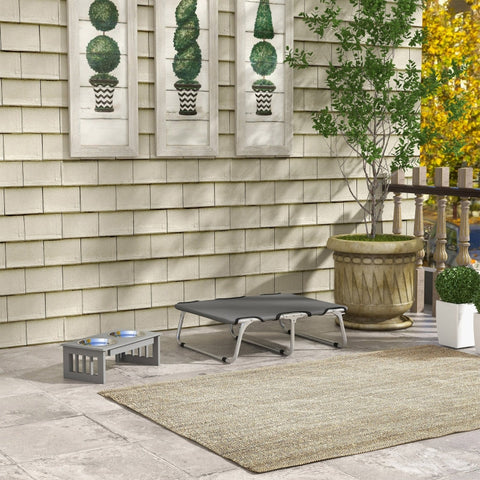 Rootz Folding Dog Lounger - Pet Cot - Portable Dog Bed - Hot/Cold Protection - 600D Oxford - Indoor Outdoor - Easy Clean - Steel Frame - 71cm x 58cm x 20cm