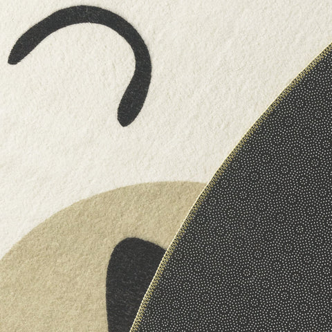 Round Children's Rug – Soft Short-Pile – Durable, Washable Play Mat – Cute Animal Motifs