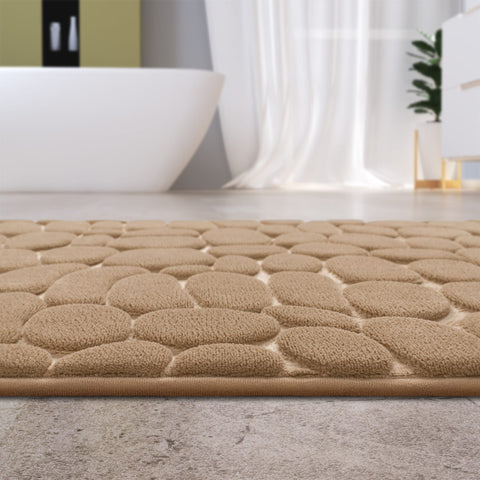 Memory Foam Bath Mat – Soft, Durable, Embossed Patterns – Relaxing Comfort