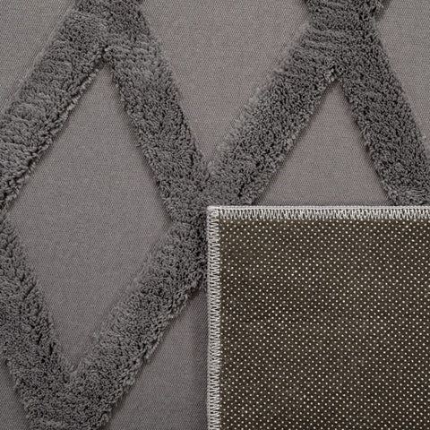 Short Pile Rug – Modern Diamond Pattern – Soft, Durable & Easy Care – 3D Effect